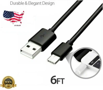 Cable cargador rápido USB C tipo C de 6 pies tipo C 3.1 cable de carga de sincronización de datos Foto 1 de 4