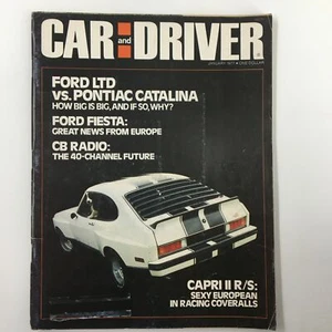 VTG Car and Driver Magazine January 1977 Capri II R/S Coveralls No Label - Picture 1 of 2