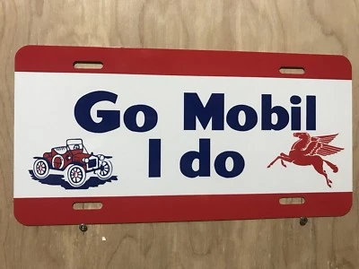 Mobil oil pegasus Mobiloil Mobilgas Gas gasolina signo matrícula años 60 Foto 1 de 3