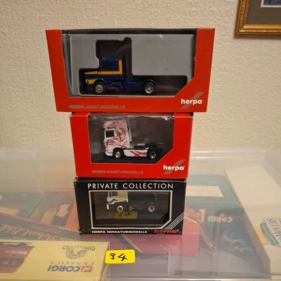 Unidades de camión Artic Herpa 1.87 X 3.  M.A.N.- Scania-DAF.  Espejos incluidos. (38) Foto 1 de 4