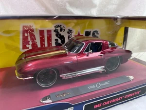 Chevrolet Corvette 1965 Maisto All Stars rojo escala 1/18 - Imagen 1 de 8