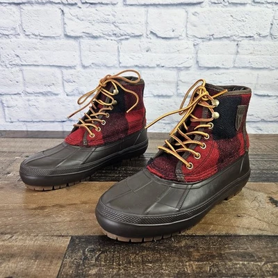 Botas Polo Ralph Lauren Claus Buffalo a Cuadros Rojo Negro Pato Para Hombre Talla 7 Foto 1 de 4