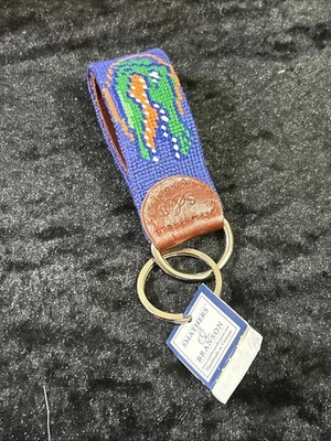SMATHERS & BRANSON University of Florida FLORIDA GATOR Needlepoint Key Fob - NEW - Image 1 of 3