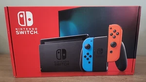BRAND NEW Nintendo Switch 32GB Handheld Console - Neon Red/Neon Blue - Picture 1 of 8