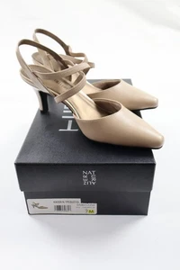 Naturalizer Kaiser-N hochhackige Damenschuhe 7M beige Leder-Slingback spitz zulaufend - Bild 1 von 9
