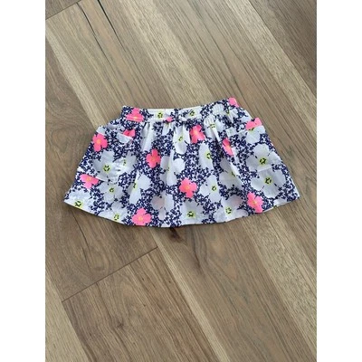 Carters Girls Pink and Purple Floral Skirt With Shorts and Pockets Size 12M - Image 1 of 4