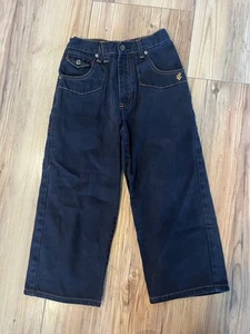 Kids Roca Wear Y2k Wide Leg Denim Embroidered Jeans Size 6 - Picture 1 of 6