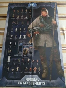 Póster promocional Star Wars Miniaturas doble cara 33 x 22 2009 - Imagen 1 de 2
