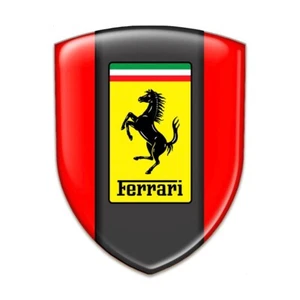 Ferrari Dome Silicone Badge 1pcs. 3D Print All sizes  Sticker Shield Emblem - Picture 1 of 45