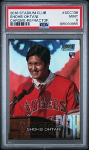 2018 Topps Stadium Club Chrome Refractor Shohei Ohtani PSA 9 MINT Rookie RC - Picture 1 of 3