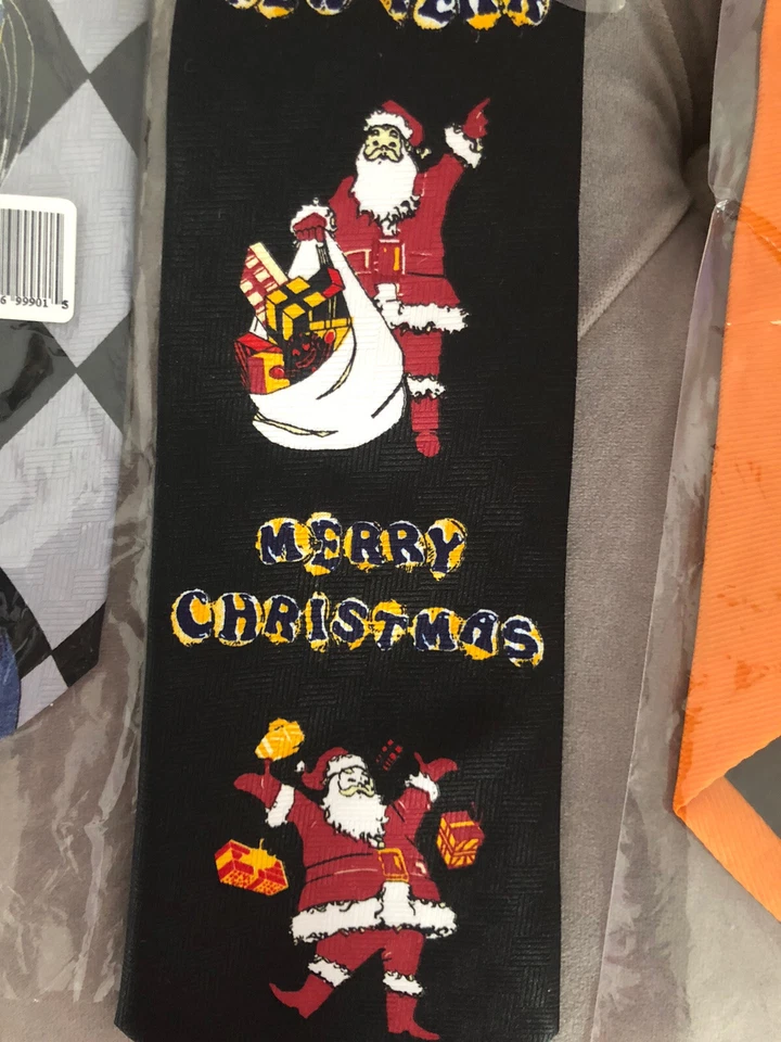 Nuevo con etiquetas Corbata Hombre Estándar Marco Polo Italiano Azul Oscuro Santa Navidad Foto 1 de 4