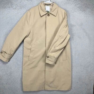 H&M Gabardina Hombres 42R Tostado Largo Invierno Abrigo Bolsillo Cuello Manga Larga NUEVO Foto 1 de 4