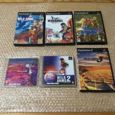 PS1 WILD ARMS 1,2 PS2 WILD ARMS 3rd 4th 5th Alter Code F 6Games Set Japan import - Image 1 of 4