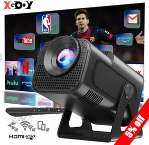 5G 4K Android Projector Smart HD WiFi Mini Bluetooth Office Home Theater HDMI - Picture 1 of 18