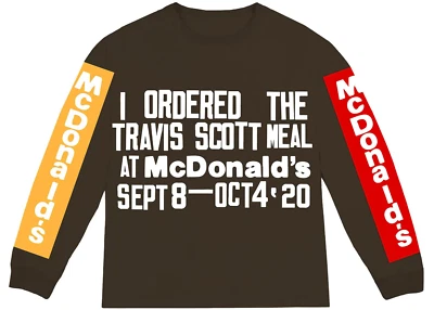 Travis Scott x McDonald's Cactus Jack CPFM 4 CJ Souvenir L/S T-shirt Brown Large - Image 1 of 4