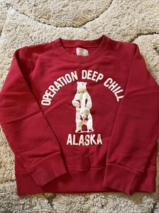 J.Crew Crewcuts Boys Size 8 Red Bear Alaska Sweatshirt - Picture 1 of 5