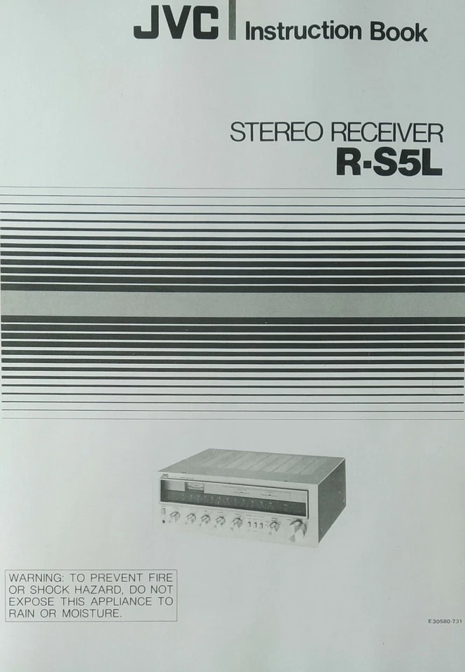 JVC R-S5L - AM / FM Stereo Hifi Receiver - Opertaing Instructions - USER MANUAL - Image 1 of 1