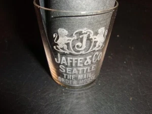 Circa 1900 Jaffe & Co Etched Shot Glass, Seattle, WA - Picture 1 of 1