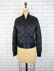 Aritzia Tna League Quilted Bomber Jacket Womens XS Black Down Fill Puffer - Picture 1 of 15