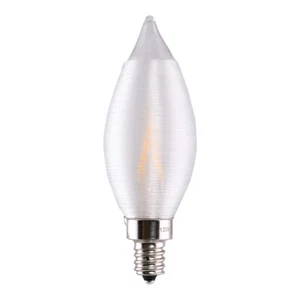Satco S11302 4w CA11 LED Satin Spun Clear 2700k Candelabra Base 120V bulb - Picture 1 of 3