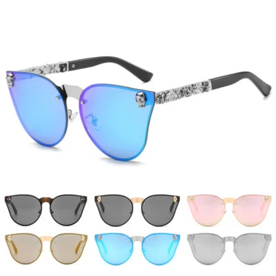 Moda Ojo de Gato Gafas de Sol Moda Calavera Gótico Diseñador Hipster Gafas UV400 Foto 1 de 4