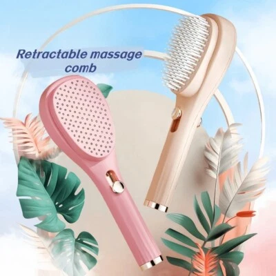 Cepillo de pelo autolimpiante cepillo de pelo para mujer peine cepillo telescópico Foto 1 de 4