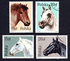 Poland 1989 - Horses - 4 stamps CTO