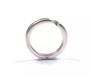 Llavero dividido de plata esterlina grande 2,5 cm de diámetro 6 g - Imagen 1 de 6
