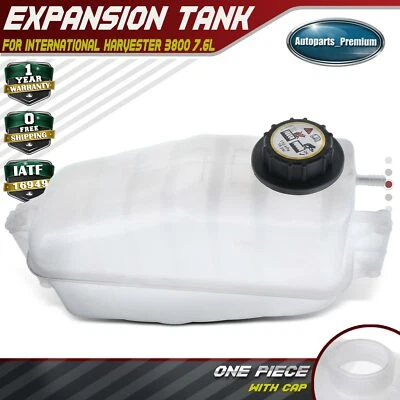 Tanque de expansión de refrigerante del motor delantero con tapa para International Harvester 3800 7,6 L Foto 1 de 4
