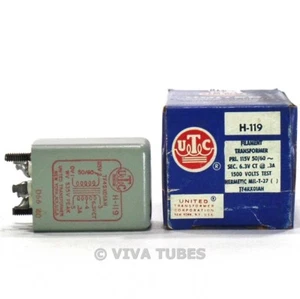NOS NIB UTC H-119 Filament Transformer 6.3VCT 0.3Amps - Picture 1 of 1