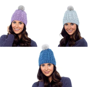 Ladies GL554 Winter Beanie Hat With Pom By Foxbury Retail Price - Picture 1 of 25