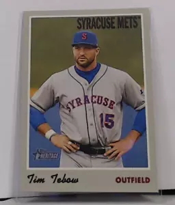 2019 TOPPS HERITAGE MINORS TIM TEBOW ROOKIE # 32 METS MSK - Picture 1 of 2
