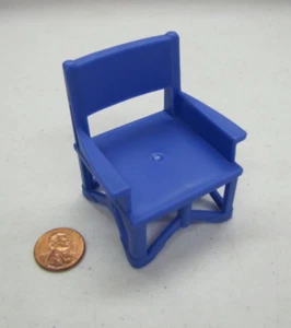 Fisher Price Little People BLUE CAMPING CHAIR for Loving Family Dollhouse - Picture 1 of 3