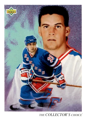 1992-93 Upper Deck - Team Checklist #13 Tony Amonte Rangers - Image 1 of 2