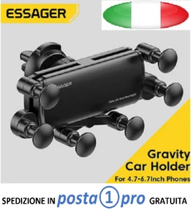 Supporto Auto Cellulare Universale Smartphone Bocchette GPS Aria Porta Telefono - Foto 1 di 13