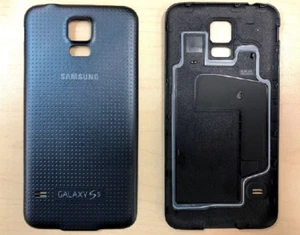 SAMSUNG GALAXY S5 BATTERY COVER BLACK VERIZON LOGO - Picture 1 of 1