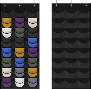 24 Pocket Hat Rack Cap Organizer Baseball Caps Holder Display for Door and Wall - Picture 1 of 6