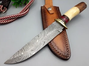 Handgefertigte Jagd Survival Bowie Messer Knochengriff Hülle - Bild 1 von 8