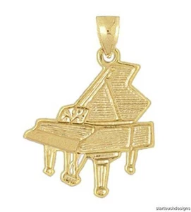 Neu 14k Gelbgold Klavier Charm Anhänger - Bild 1 von 4