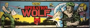 "Operazione Wolf Arcade Dedicato Marquee 23,75"" x 7,5" - Foto 1 di 4