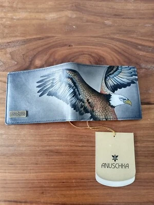 Men's  Anuschka Leather With Hand Painted "American Eagle" 3000-AME Wallet Purse - Image 1 of 4