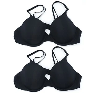 Classic T-Shirt Bras (Set of 2) Sz 36A Black Amazon Essentials NWT FREE SHIPPING - Picture 1 of 12