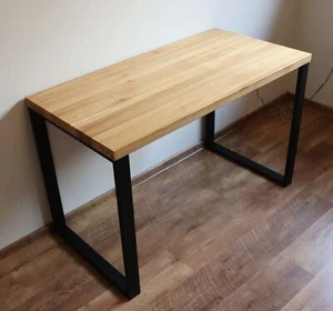 Scrivania in legno massello di rovere, spessore piano 4 cm_Massima qualità - Zdjęcie 1 z 13