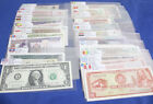 Lot de 100 billets papier-monnaie différents 50 pays collection UNC