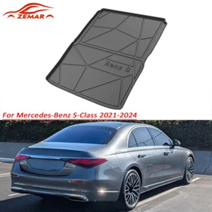Cargo Trunk Tray Liner Floor Mat TPO Carpet For Mercedes S Class W223 2021-2024 - Imagen 1 de 8