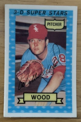 1974 Kellogg's 3-D Super Stars Wilbur Wood #34 (¡20+ gana 3 años seguidos!) En muy buen estado Foto 1 de 2