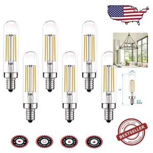 Clear Glass Vintage E12 LED Bulb - 60W Equivalent, 500 Lumen Dimmable 6 Pack - Picture 1 of 9