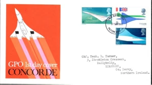 1969 UK FDC - First Flight of the Prototype "Concorde" - Set Three Stamps (a) - Picture 1 of 2