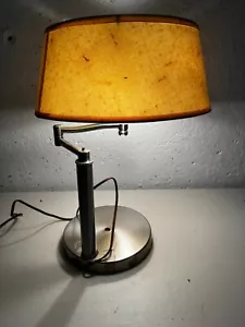 Lámpara de mesa vintage MCM brazo oscilante metal cromado Walter Von Nessen? - Imagen 1 de 16