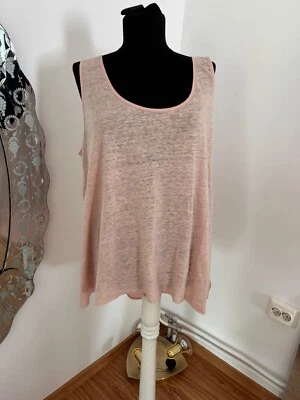 KENAR вязаный льняной верхний пыльный розовый L майка свободного воздушный - Изображение 1 из 4